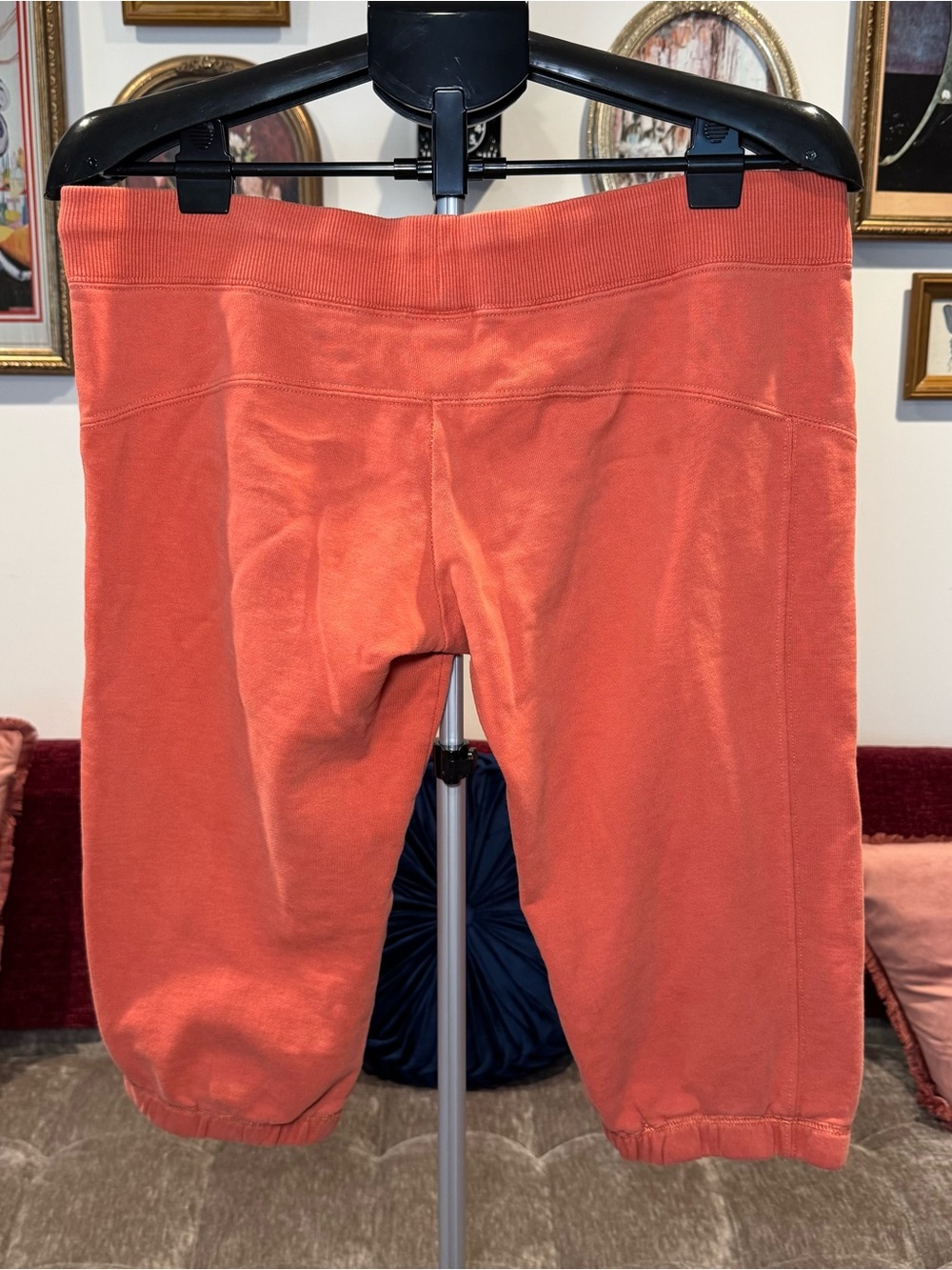 Y2K Vintage Roxy Orange Drawstring Capris with White Logo - Picture 3 of 4